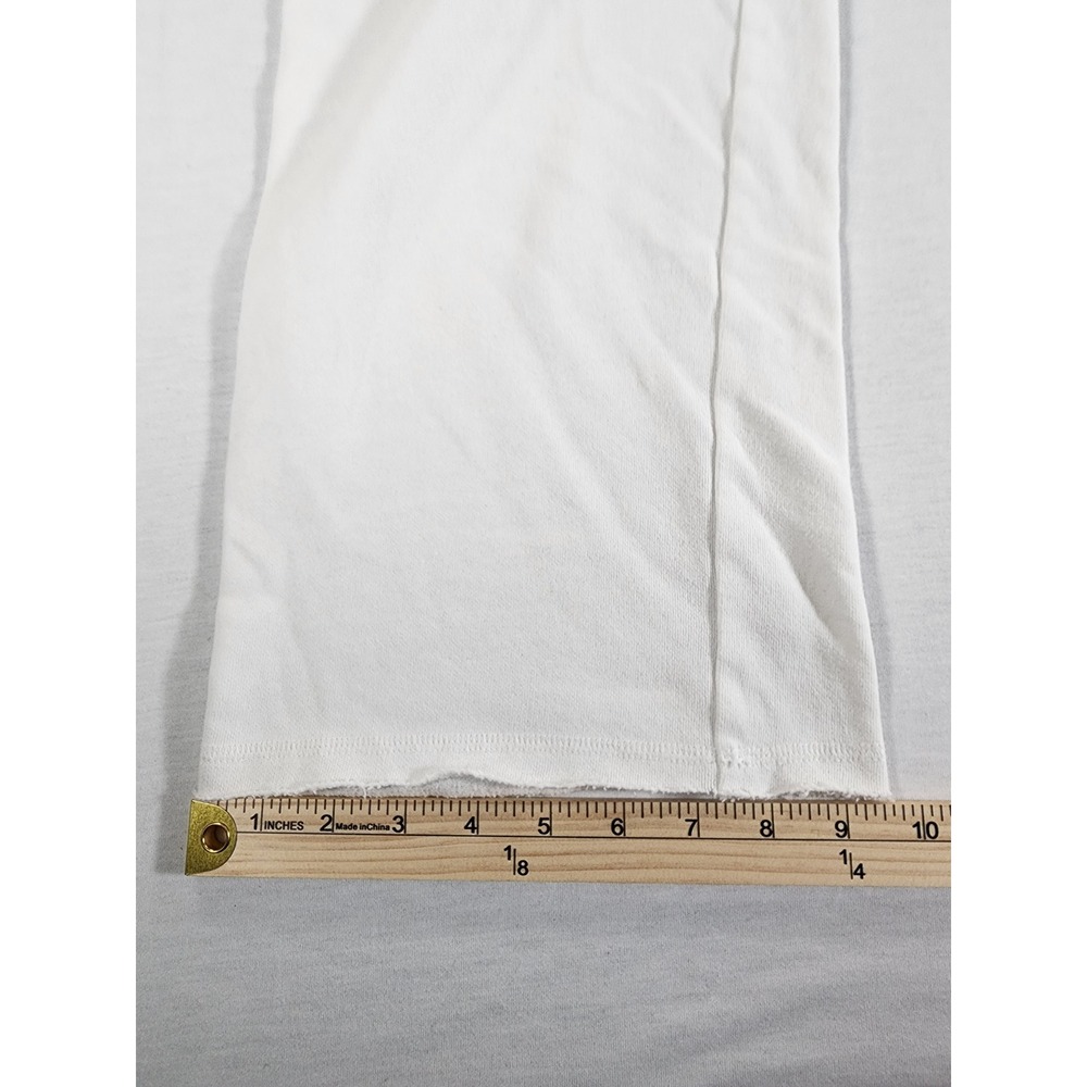 Victoria's Secret Sweatpants Womens Large Long Tall White Palm Tree Wide Leg - Picture 3 of 8